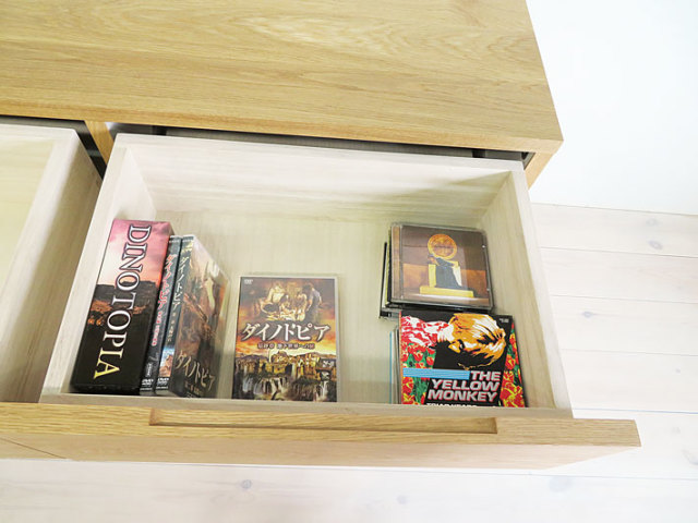 天然木・無垢ホワイトオークのチェスト 彩美 幅1200mm