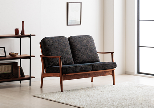 凛／RIN 天然木・無垢 ハイバックソファ2人掛け 幅1205mm