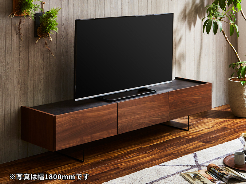 Emil木目とセラミック調 テレビボード 幅1500
