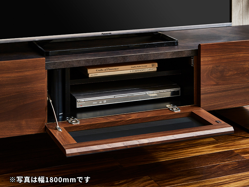 Emil木目とセラミック調 テレビボード 幅1500