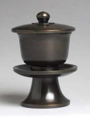 茶湯器　色付　落とし付き　＜小＞