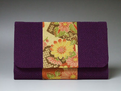 数珠袋　数珠入　清流　紫　内ポケット有り