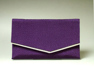 数珠袋　数珠入　ちりめん　紫