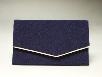 数珠袋　数珠入　ちりめん　紺