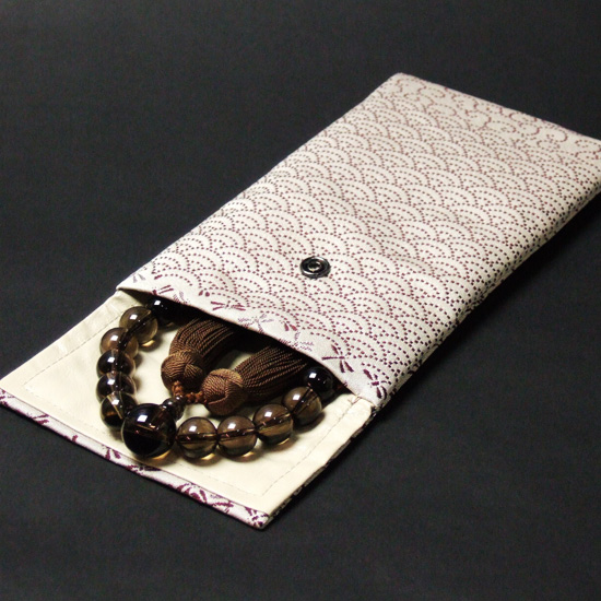 数珠袋　数珠入　流し込　オフホワイト
