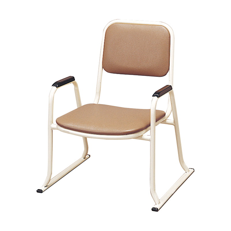 肘付き本堂用お詣り椅子 SH-420E (座高42cm) スチールパイプ製
