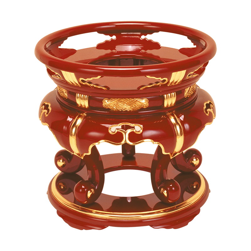 寺院用仏具 丸金台 内寸6寸(上部手摺内径18m)