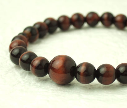 数珠　念珠　腕輪　ブレス　　赤虎目石　７mm