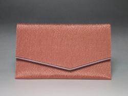 数珠袋　数珠入　ちりめん　サーモンピンク