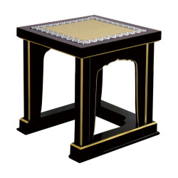 寺院用仏具中京型背高経机用椅子 朱塗/黒塗面金箔押 木製