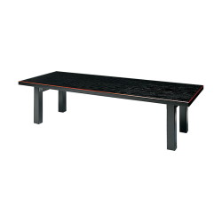 寺院用仏具接客机 折りたたみ(板バネ)式 黒塗面朱 6尺 (幅180cm×奥行60cm×高さ33cm) 黒塗面朱 国産 日本製 木製