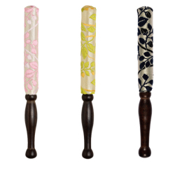 仏具 『ボタニカル　りん棒　黒檀生地　４寸（約11.8cm）』