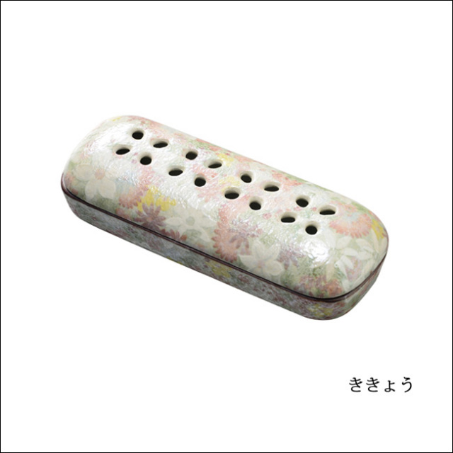 仏具】 線香立て 横置き 香炉 『 有田焼 花影（小）寝かせる線香皿