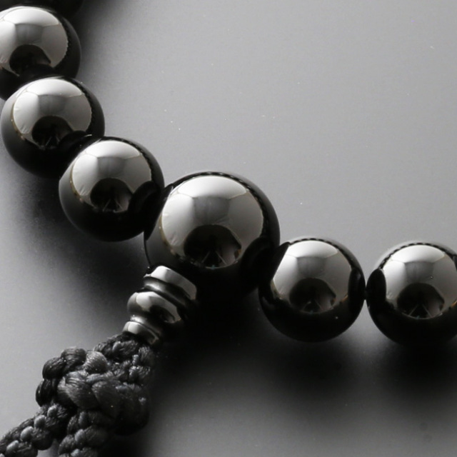 京都 数珠 販売｜2色梵天房 黒オニキス 20玉 (男性用）