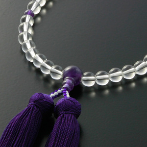 京都 数珠 販売｜本水晶 紫水晶仕立て 女性用数珠 みやこ房｜数珠通販