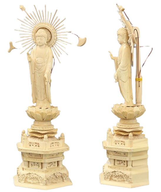台座のみ 立像用#542 背切 六角 木彫 仏像付属品 26-1-20.jpg