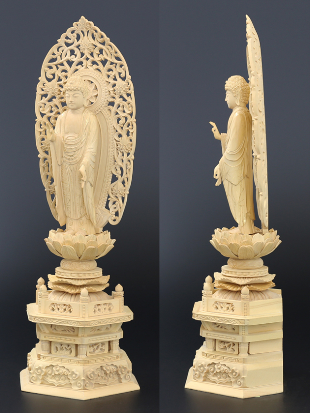 総ツゲ　仏像6寸 総ツゲ 仏像 6寸