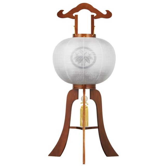 家紋入 盆提灯 盆提灯 家紋 『家紋入り盆提灯 松雲 11号 ＜撫子ボカシ＞ （木製