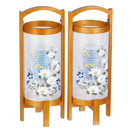 盆提灯 モダン 【一対入り】 みやび6号 ( 盆ちょうちん お盆提灯 初盆