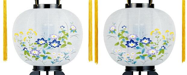 盆提灯 盆ちょうちん お盆提灯【一対入り 提灯】回転灯付き提灯 花車