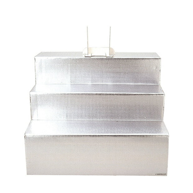 盆提灯・盆用品 盆棚 精霊棚 アルミ箔張り 祭壇(3段)