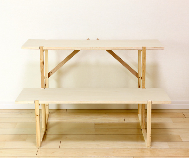 盆棚 精霊棚 木製祭壇 2段式（白布・写真立て付き） (高さ52cm×幅84cm)