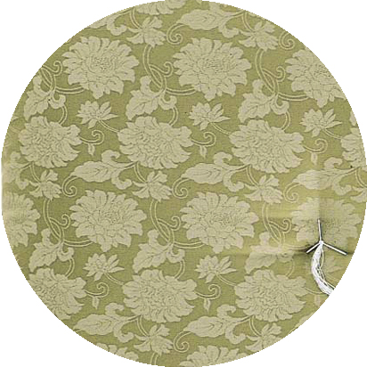 仏具 仏壇用座布団 新緞子蓮華 白茶