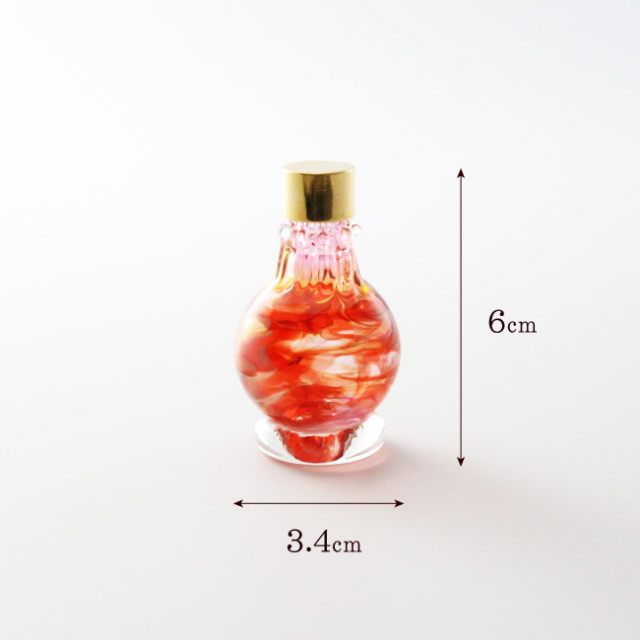 骨壷 ミニ骨つぼ ガラス製骨壺 星のしずく ガーネット 分骨 手元供養