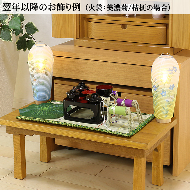 盆提灯 コンパクト 初盆セット・新盆セット 小珠（火袋2点