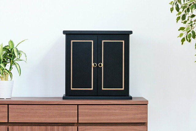 国産 ミニ仏壇 桔梗 ( 小 ) 日本製【保証付き】 小型仏壇 手元供養