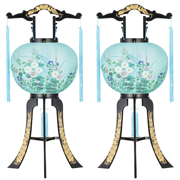 数量限定】【45%OFF】【一対入り】盆提灯 盆ちょうちん お盆提灯 廻転