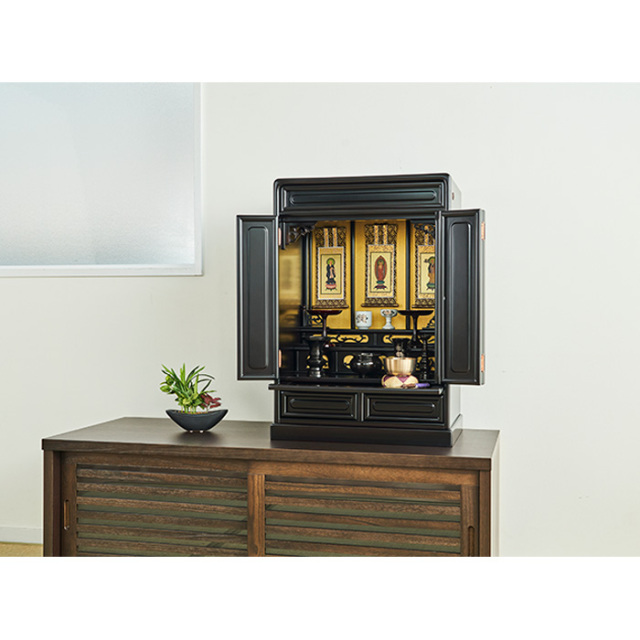 送料無料！】ひまわり23号（ミニ唐木仏壇） 【お仏具セット付き