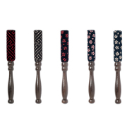 仏具 『印伝調　りん棒　４寸（約12cm）５色（サヤエンジ・サヤ黒・小桜エンジ・小桜ピンク・小桜黒）』