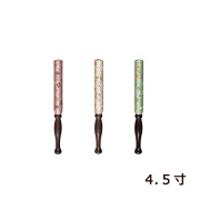 仏具 薫小花 りん棒 黒檀木地 ４.５寸