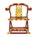 [ローサイズ] 金具埋め込み式 本曲録２ 朱塗・黒塗 座高 460mm 木製 曲録 折畳み式