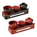 仏具 『仏膳　入子膳（黒内朱）　5.5寸（5.5寸　5.0寸』