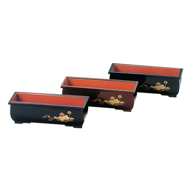 【ご法事の必需品】長香炉　黒蓮　５寸