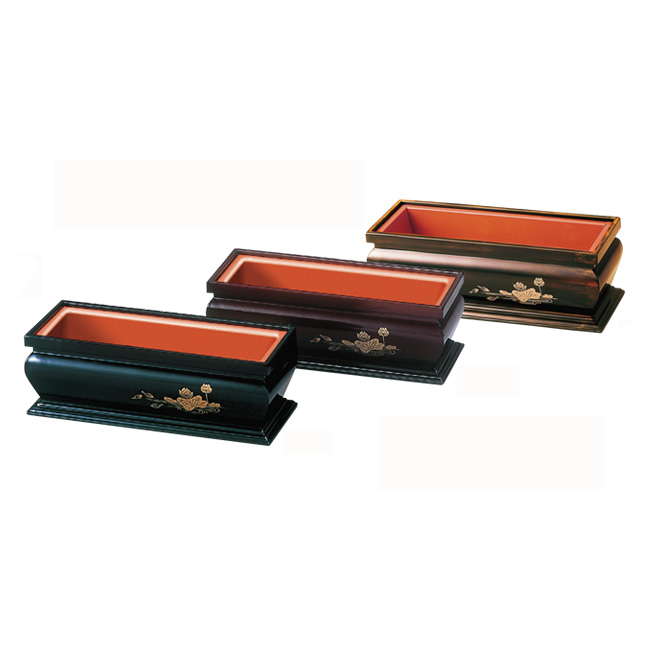 【ご法事の必需品】長香炉　木目色・タメ蓮　６.５寸