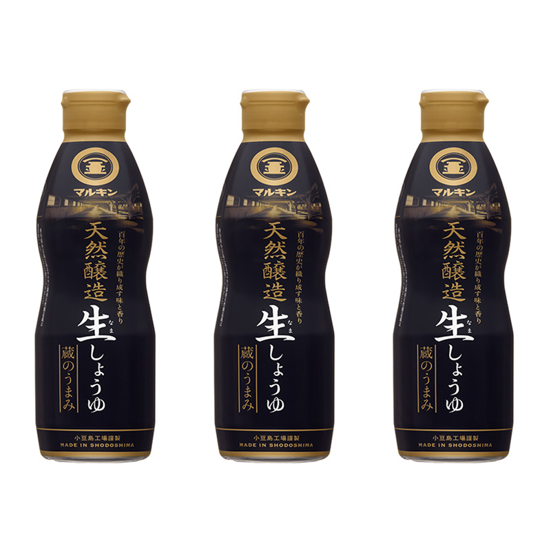 ［マルキン］天然醸造生（なま）しょうゆ蔵のうまみ450mlPET×3本［1本あたり398円！］：醤油＜ネット注文限定＞※12本まで1配送