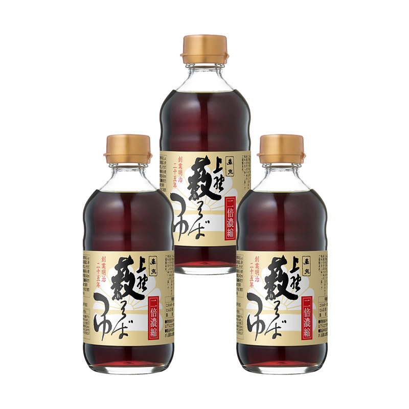 マルキン　上野藪そばつゆ　２倍凝縮 340ml×3本