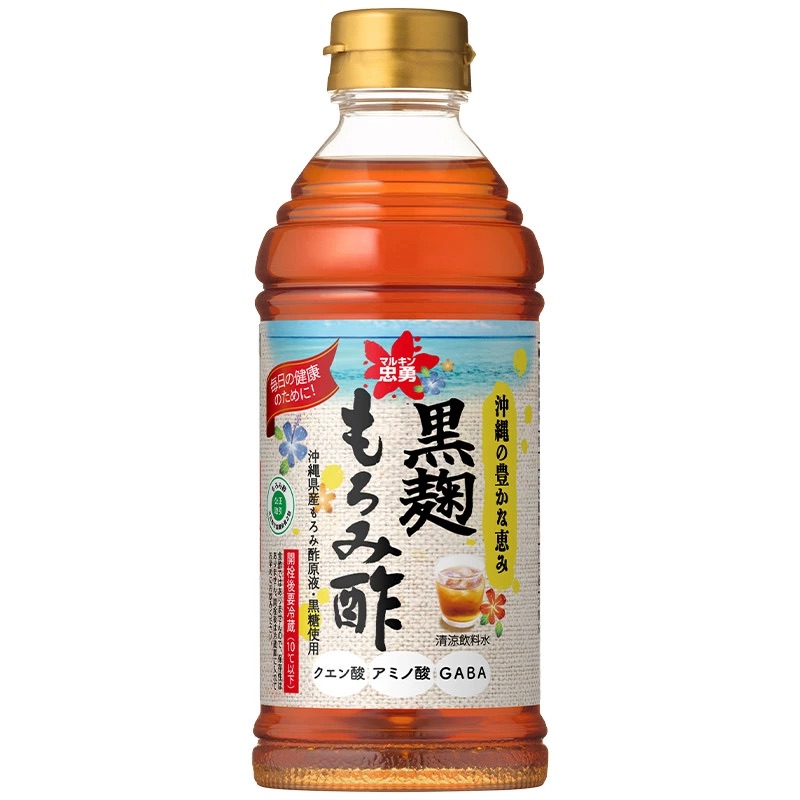 ［マルキン 忠勇］黒麹もろみ酢 プレーン 500mlPET×1本［常温/冷蔵可］：<40266>※12本まで1配送