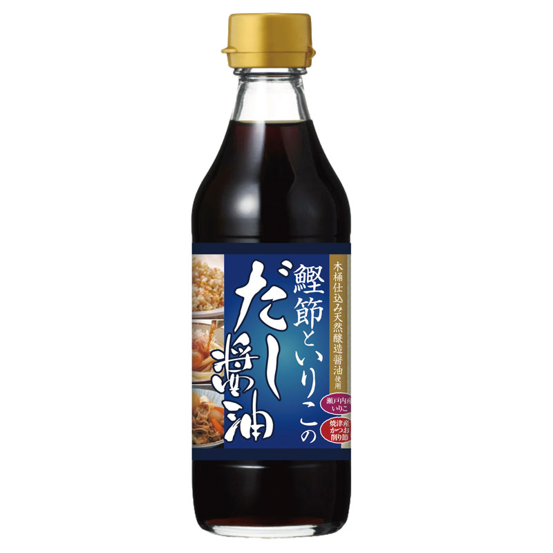 ［マルキン］ 鰹節といりこのだし醤油 360ml瓶［常温/冷蔵可］