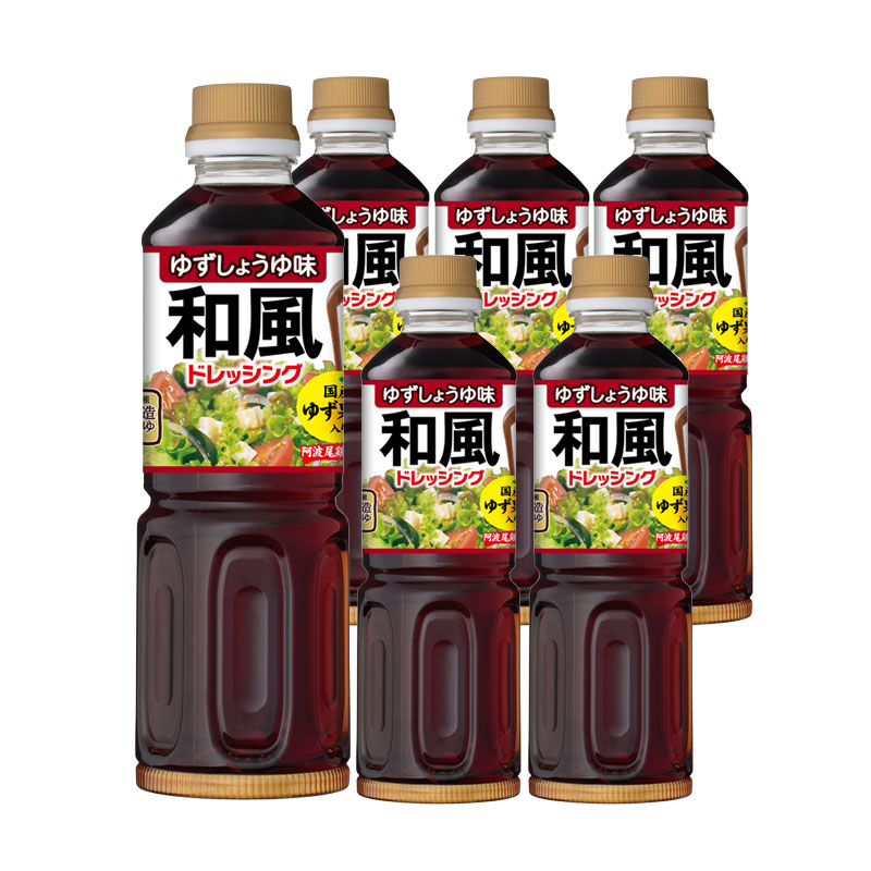 ［イツミツボシ］ゆずしょうゆ味 和風ドレッシング 500ml×6本【送料無料】［常温/冷蔵可］
