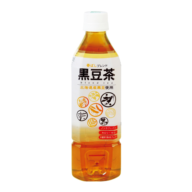 【ハイピース】ノンカフェイン黒豆茶　５００ｍｌ（２４本・ケース販売）：飲料＜郷土味紀行＞