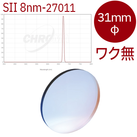 クロマ　27011 - Sll 8nm Bandpass：31mmφ枠無しフィルター【即納】【特価品20％OFF】