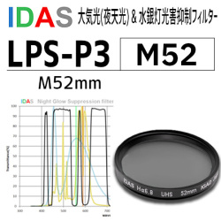 アイダス　　汎用光害カットフィルター　LPS-P3　52mm ※基板厚2.5mm【アウトレット特価】※定価より約50％OFF
