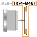 K-ASTEC　TR74-M48F【BF57】(一般M48接続・ASI冷却カメラ用 TR74システム テーパーリング単体)