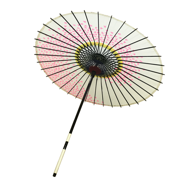 紙傘 桜渦 白地ピンク 特選