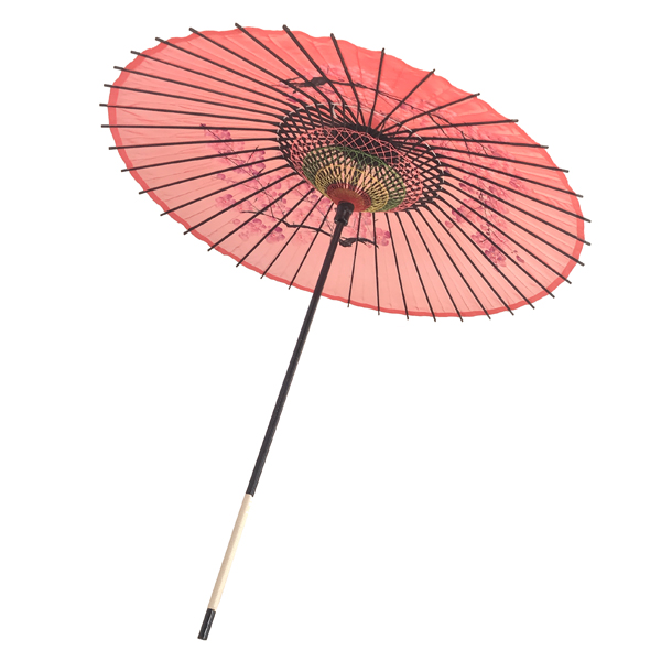 絹傘 桜絵 赤
