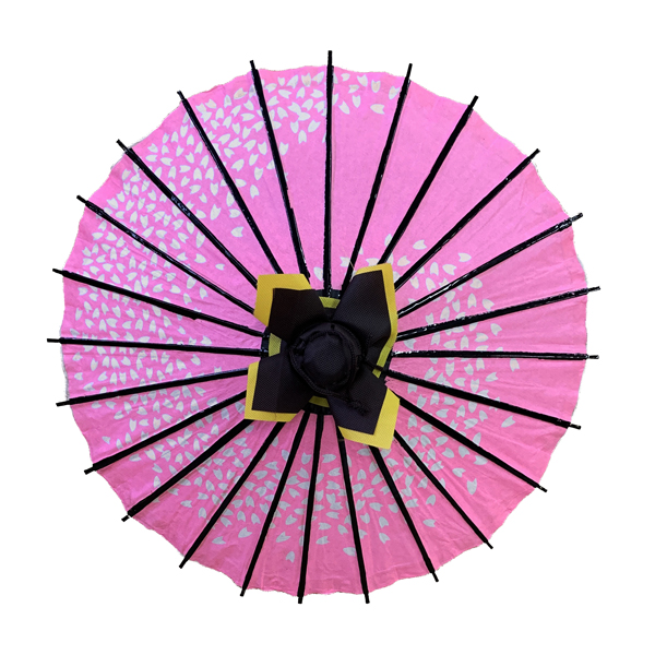 薔薇のステンシルとカッティングの折り畳みラウンドテーブル60cm